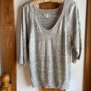 Zadig & Voltaire detailed linen sweater / grey / M